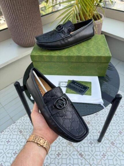 GuccI Monogram Premium Loafers Surplus Calf Leather Quality With All Accessories HX009 Shoes Price in India - Buy at Bootery