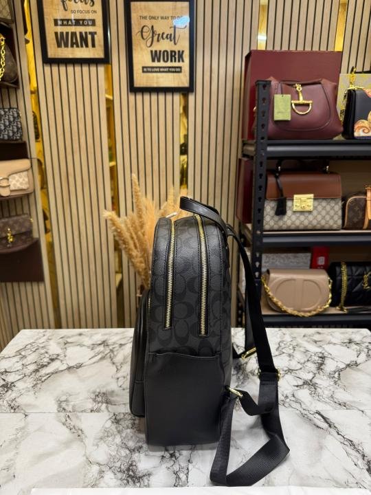 Coach Leather Court With Dust Bag Premium Quality Backpack - apricot Brown Price in India - Style 2 - Buy at Bootery - Image 3