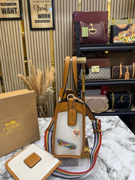 Coach City Patchwork Tote Bag With Matching Zip Wallet Rainbow Strap Box And Dust Bag - Best Price Online - Bootery - Image 12