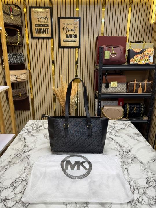 Michael Kors Signature MK Tote Handbag With Tassel Charm And Dust Bag Price in India - Style 1 - Buy at Bootery - Image 4