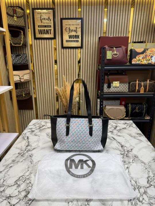 Michael Kors Signature MK Tote Handbag With Tassel Charm And Dust Bag Price in India - Style 4 - Buy at Bootery - Image 3