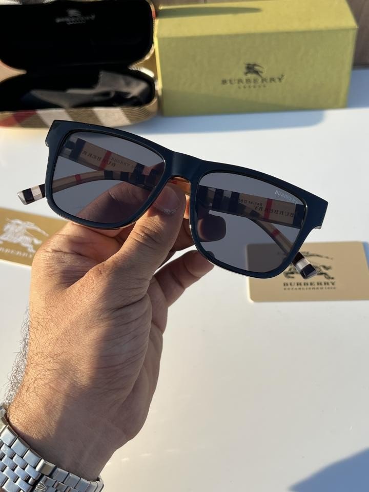 Buy Burberry 4395 Glossy Black Sunglasses Online in India - Style 1 - Bootery - Image 3