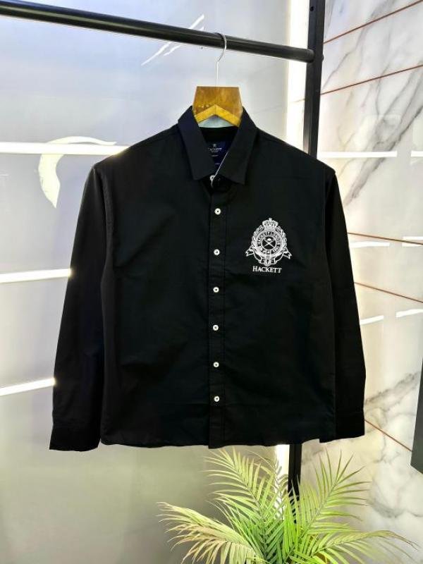 Buy Aston Martin Hacket T Black Oxford Lycra Premium Shirts F2929-bl Online in India - Bootery - Image 2