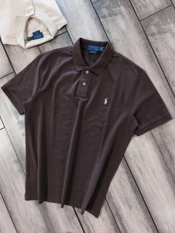 Ralph Lauren Ralph Lauren Brown Polo Premium Collar Neck T-shirt F3868-br - Image 11