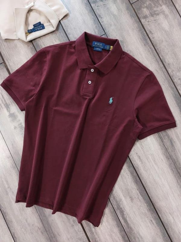Ralph Lauren Ralph Lauren Maroon Polo Premium Collar Neck T-shirt F3868-ma - Image 11