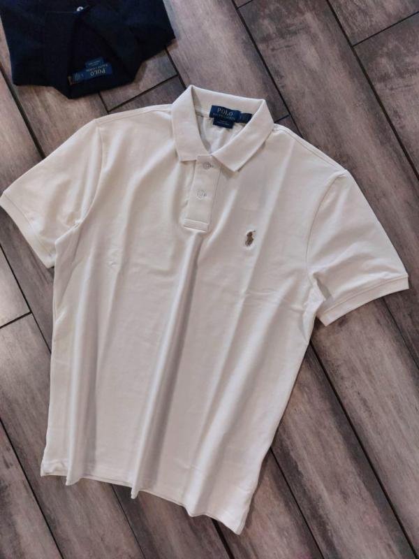 Ralph Lauren Ralph Lauren Cream Polo Premium Collar Neck T-shirt F3868-cr - Image 11