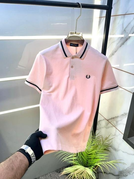 Fred Perry Pink Polo Premium Collar Neck T-shirt F3755-pi - Image 12