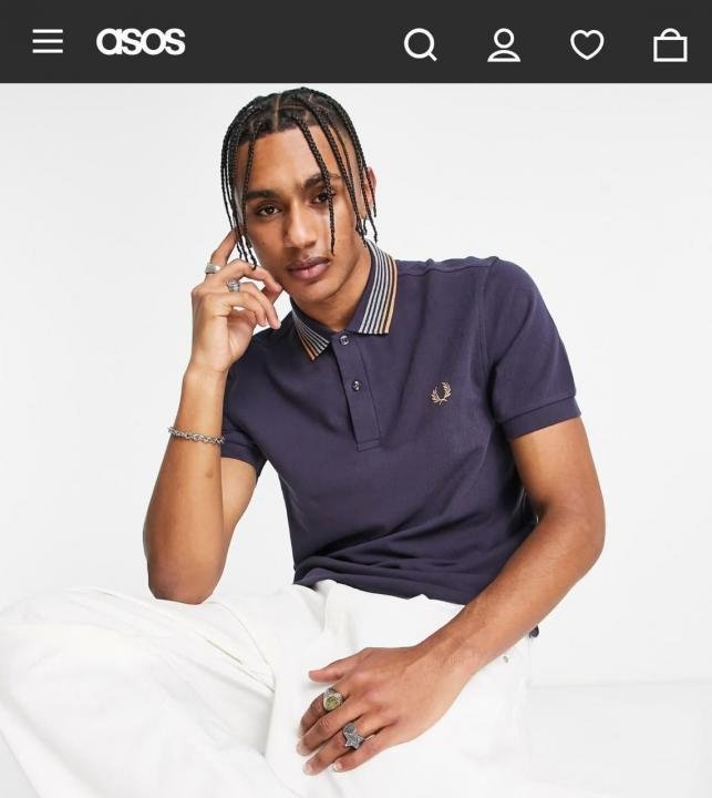 Fred Perry Blue Polo Premium Collar Neck T-shirt F3755-bu - Image 9