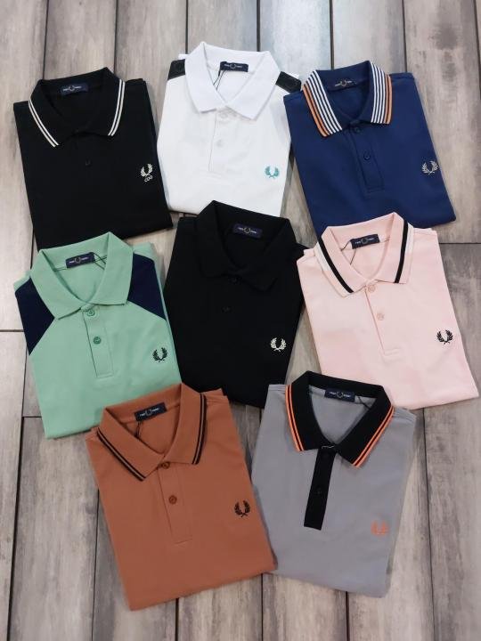 Fred Perry Black Polo Premium Collar Neck T-shirt F3755-b1 - Image 6