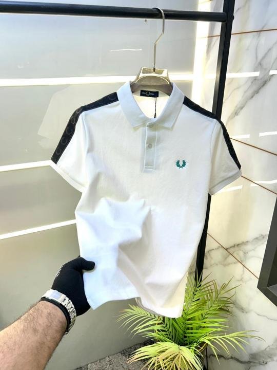 Fred Perry White Polo Premium Collar Neck T-shirt F3755-wh - Image 10