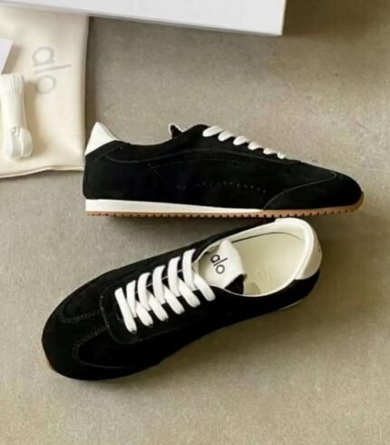 Alo Yoga Sunset Suede Sneakers Black Shoes - Best Price Online - Bootery