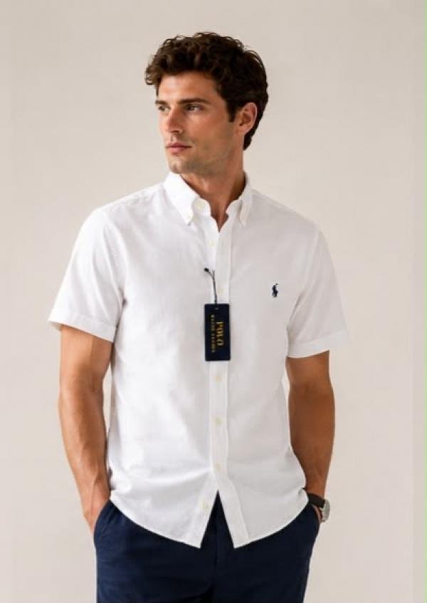 Ralph Lauren Premium White Half Sleeve Casual Shirt