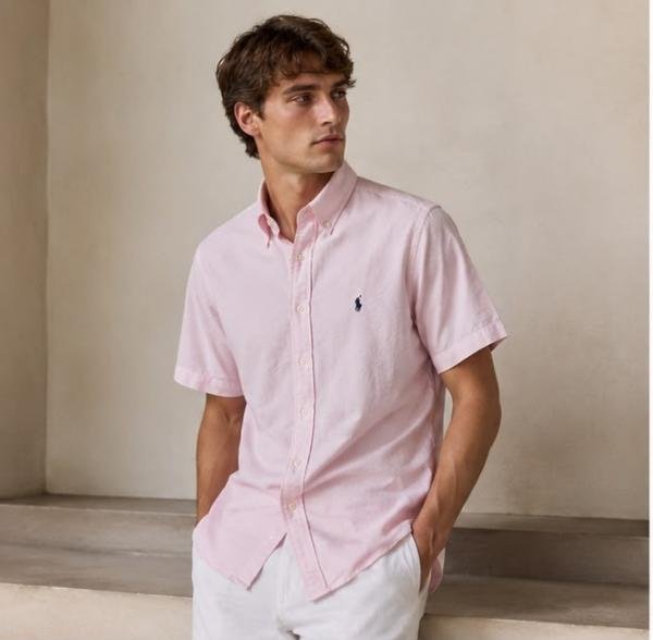 Ralph Lauren Pink Premium Half Sleeve Shirt