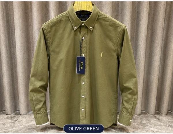 Ralph Lauren Olive Premium Classic Shirt - Image 2