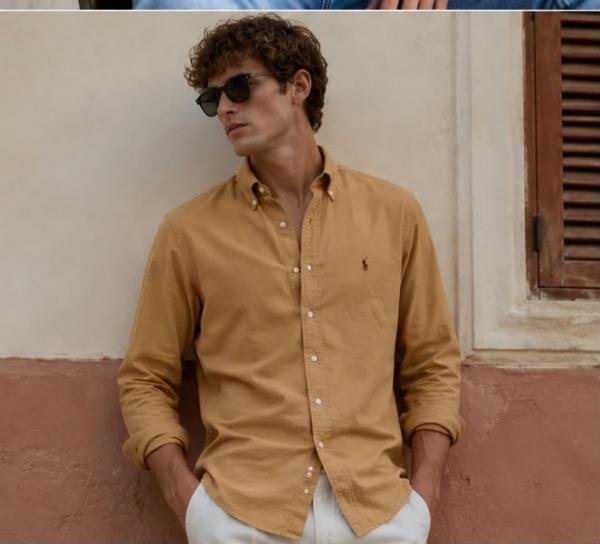 Ralph Lauren Dark Beige Premium Classic Shirt