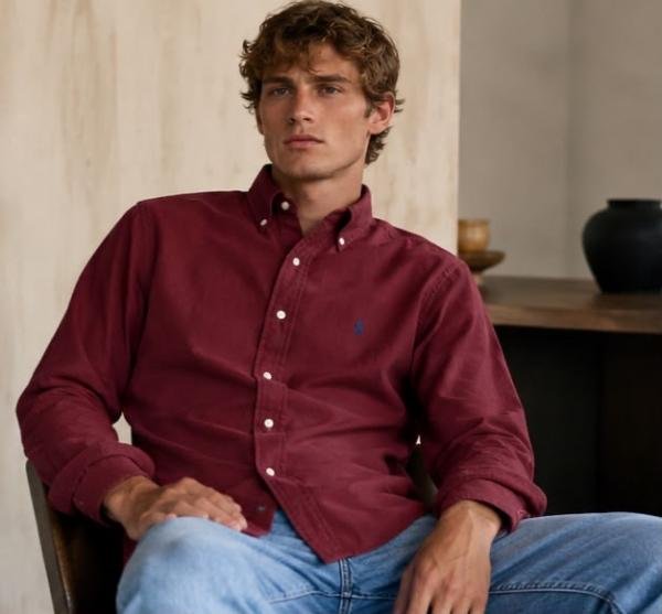 Ralph Lauren Maroon Premium Classic Shirt