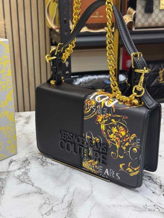 Versace Jeans Couture Baroque Chain Shoulder Bag With Dust Bag - Image 4