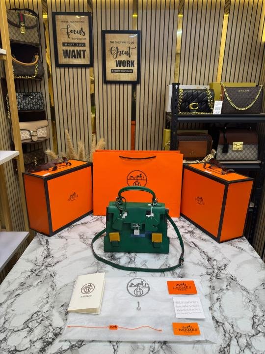 Hermes Kelly Doll Mini Top Handle Crossbody Bag With Box And Dust Bag Including Carry Bag