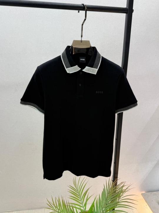 Boss Hug O Boss Black Collar Neck Premium Polo T-shirt F3895-bl