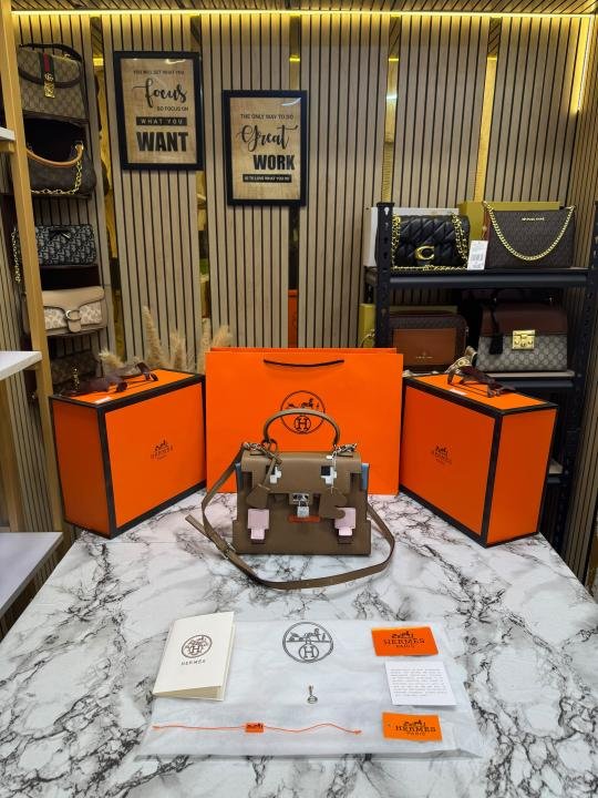 Hermes Kelly Doll Mini Top Handle Crossbody Bag With Box And Dust Bag Including Carry Bag - Image 3
