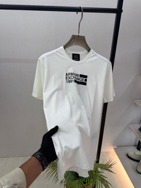 Armani Exchange Armani Exchange Imported Oversized Premium Round Neck White T-shirt F3891-wh - Image 3