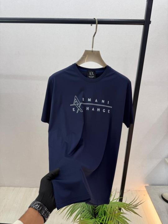 Armani Exchange Armani Exchange Imported Oversized Premium Round Neck Navy T-shirt F3891-ny - Image 3