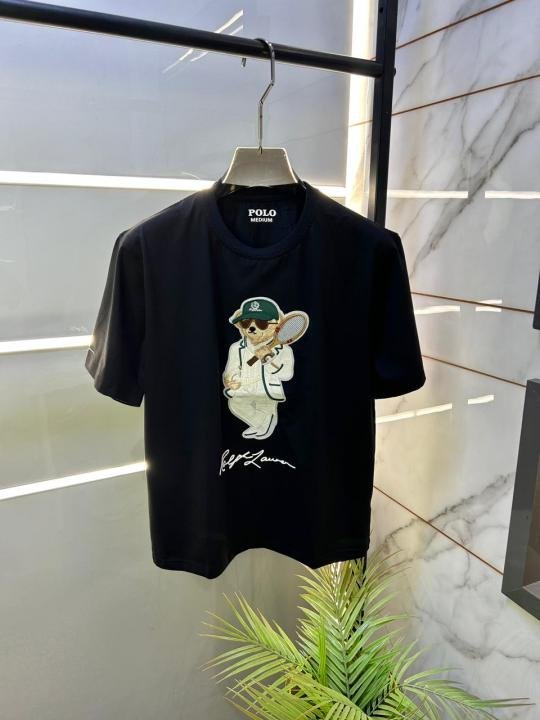 Ralph Lauren Ralph Lauren Polo Black Premium Drop Shoulder Round Neck T-shirt F3595-b2