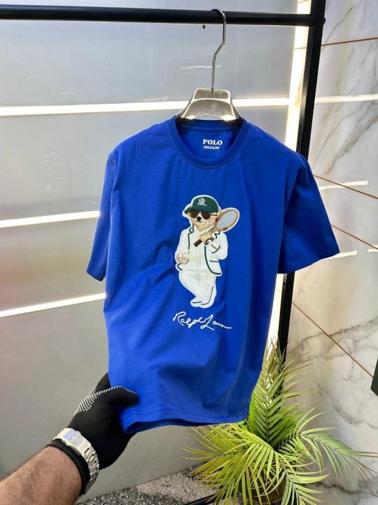 Ralph Lauren Ralph Lauren Polo Blue Premium Drop Shoulder Round Neck T-shirt F3595-bu - Image 3