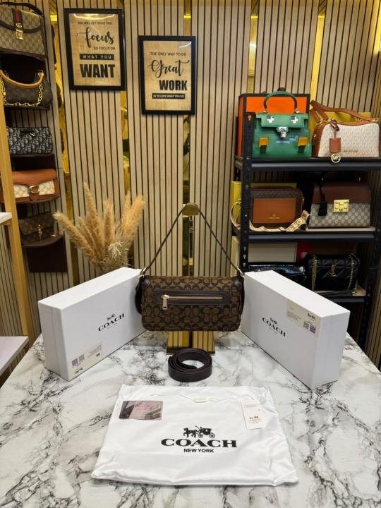 Coach Etta Flap Crossbody Monogram Bag With Box And Dust Bag - Image 3