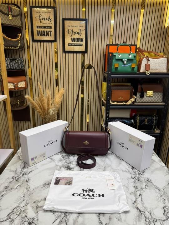 Coach Etta Flap Crossbody Bag With Box And Dust Bag