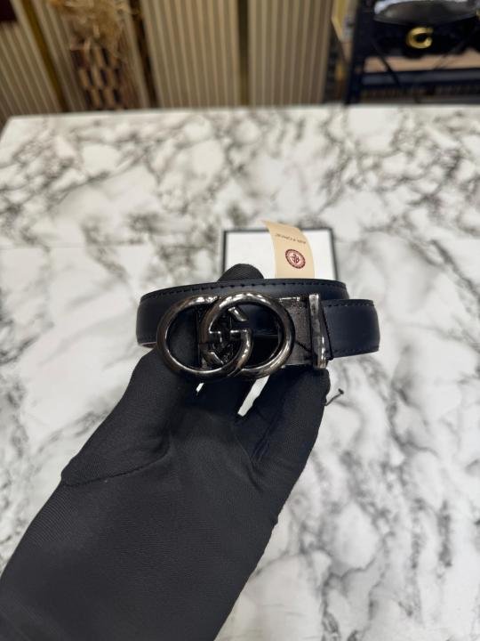 Gucci Double G Buckle Leather Belt - Image 3