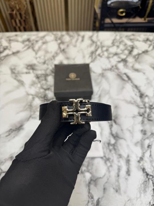 Tory Burch Tory Burc H Eleanor Classic Logo Leather Belt - Image 3