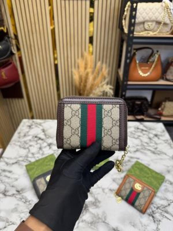 Gucci GG Supreme Canvas Ophidia Mini Wallet With Stripe Including Box - Image 3