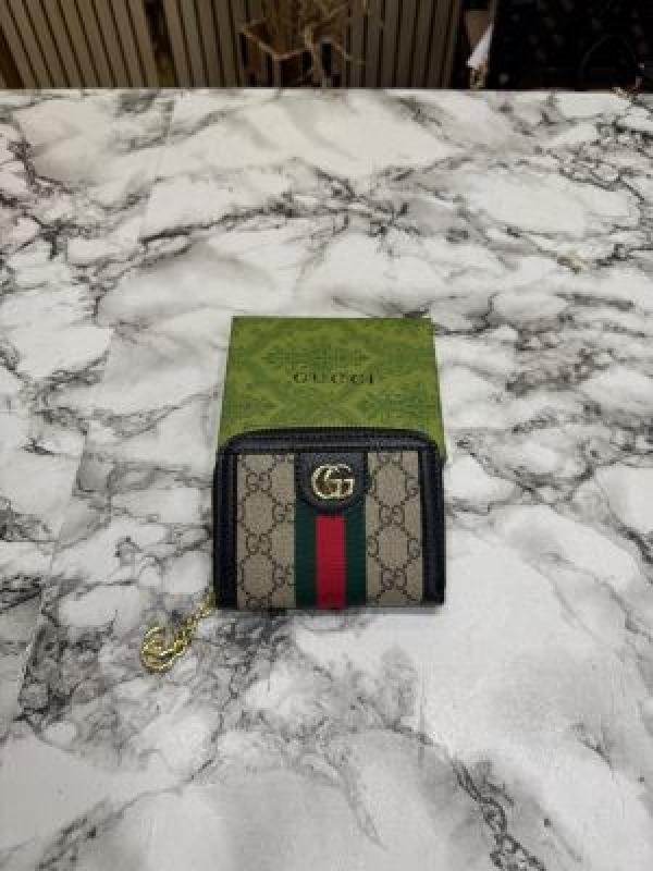Gucci GG Supreme Canvas Ophidia Mini Wallet With Stripe Including Box