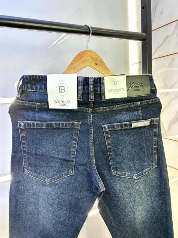 Balmain Balmain Paris Imported Dark Blue Super Premium Denim Jeans F2894-b1 - Image 6