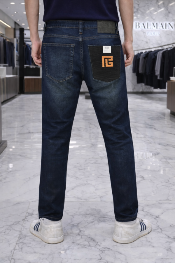 Balmain Balmain Paris Imported Dark Blue Super Premium Denim Jeans F2894-b7