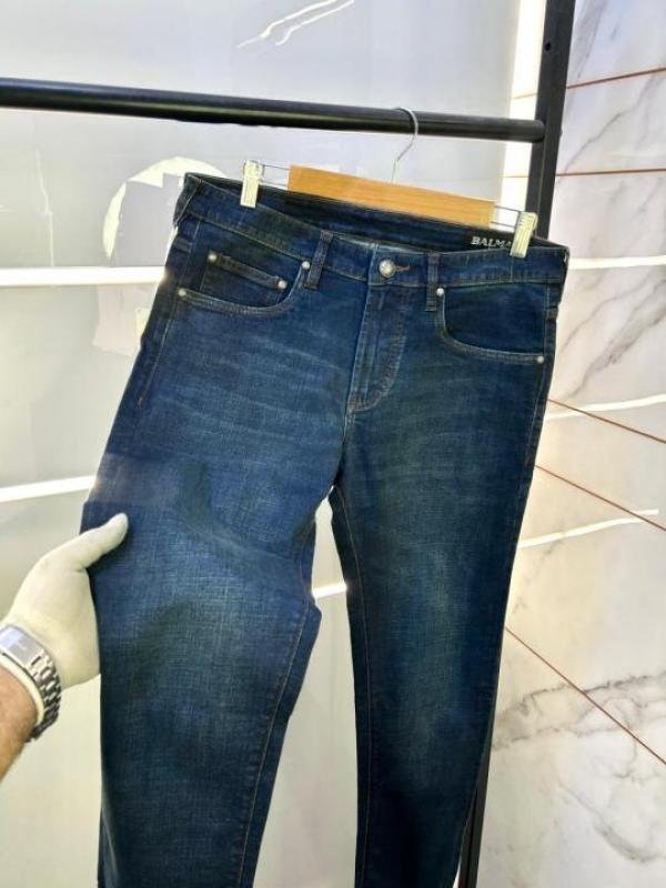Balmain Balmain Paris Imported Dark Blue Super Premium Denim Jeans F2894-b7 - Image 6