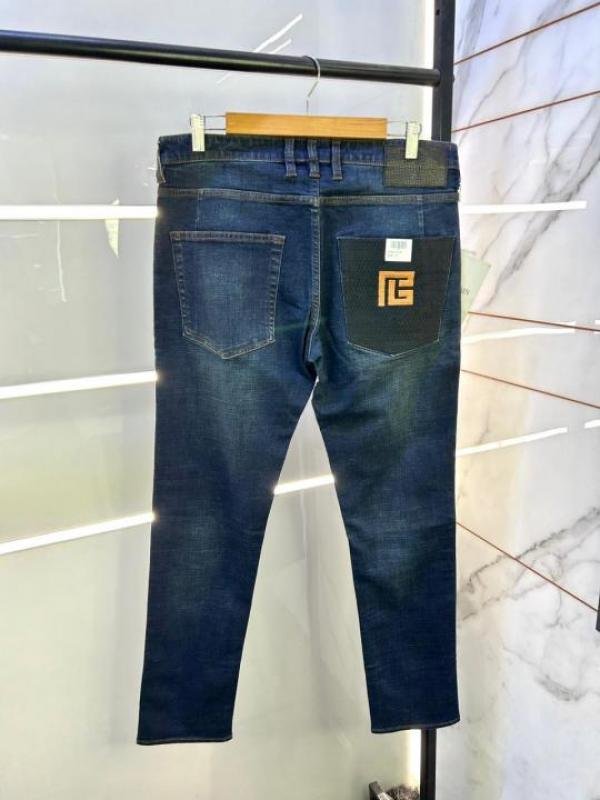 Balmain Balmain Paris Imported Dark Blue Super Premium Denim Jeans F2894-b7 - Image 5