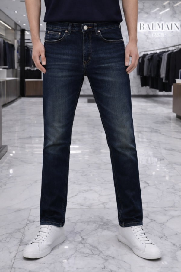 Balmain Balmain Paris Imported Dark Blue Super Premium Denim Jeans F2894-b7 - Image 2