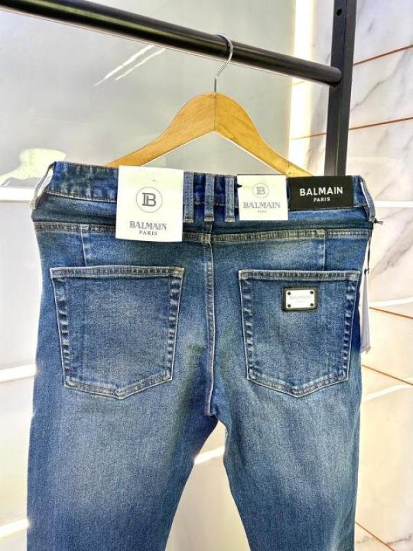 Balmain Balmain Paris Imported Light Blue Super Premium Denim Jeans F2894-b3 - Image 7