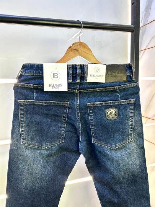 Balmain Balmain Paris Imported Dark Blue Super Premium Denim Jeans F2894-b5 - Image 7