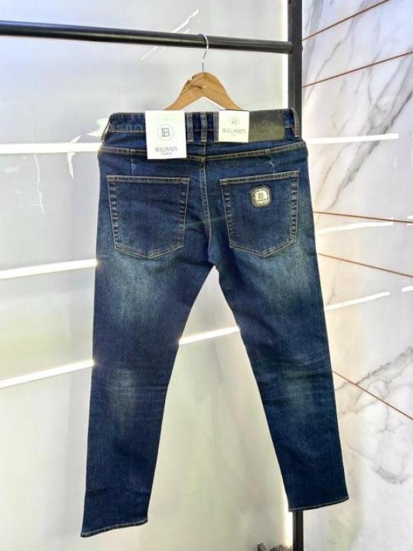 Balmain Balmain Paris Imported Dark Blue Super Premium Denim Jeans F2894-b5 - Image 6