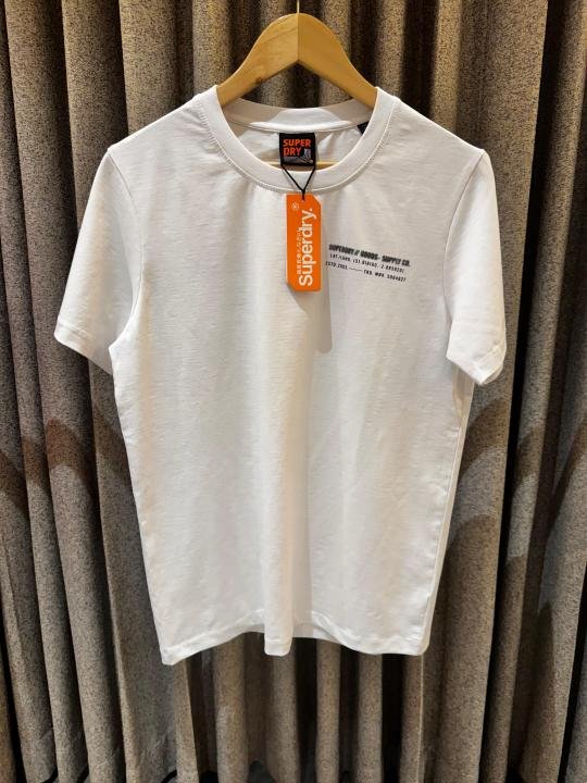 Superdry White Imported Backside Tshirt