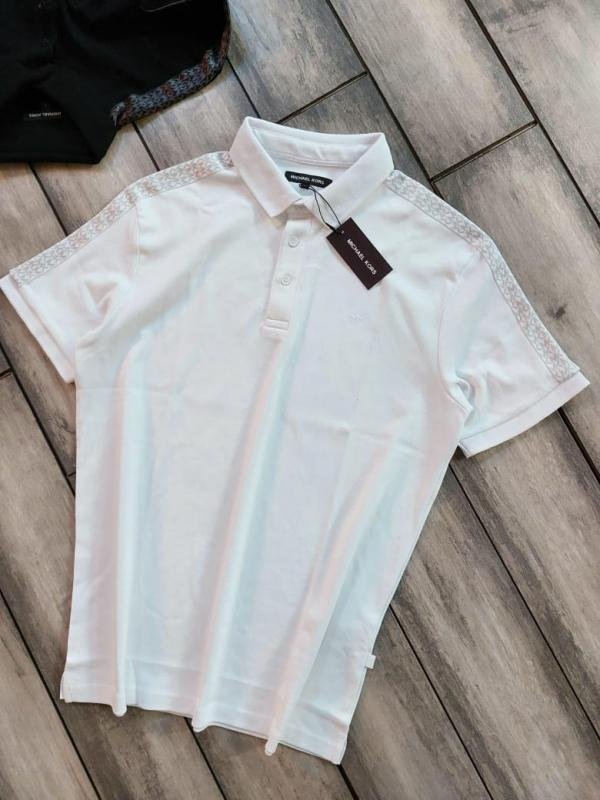 Michael Kors Michae L Kors White Polo Premium Collar Neck T-shirt F3930-wh - Image 9