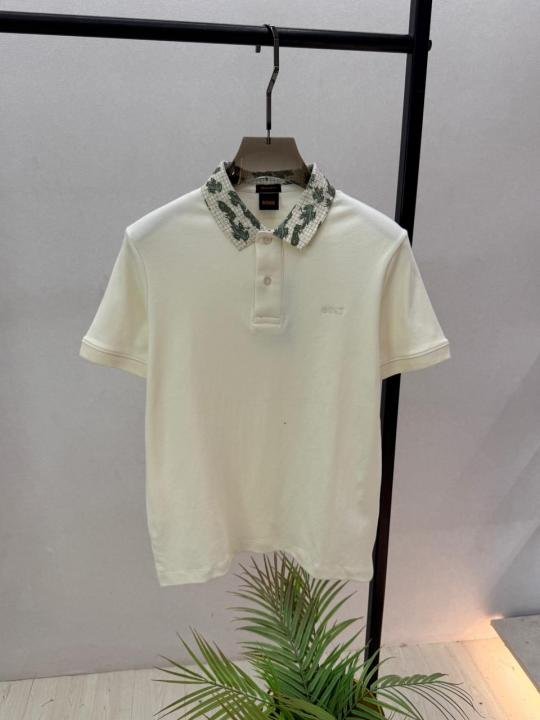 Boss Hug O Boss Cream Collar Neck Premium Polo T-shirt F3895-c2