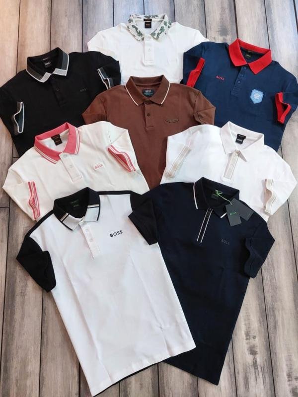 Boss Hug O Boss Cream Collar Neck Premium Polo T-shirt F3895-c2 - Image 7