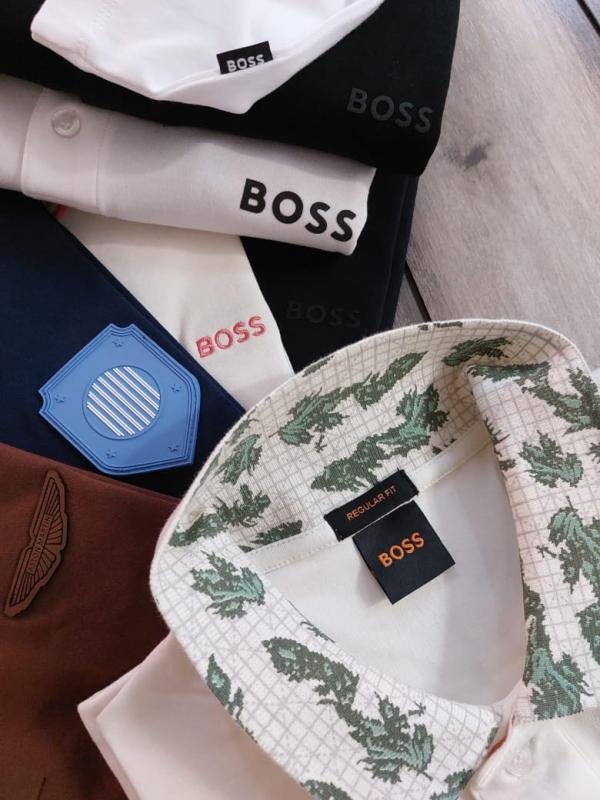 Boss Hug O Boss Cream Collar Neck Premium Polo T-shirt F3895-c2 - Image 6