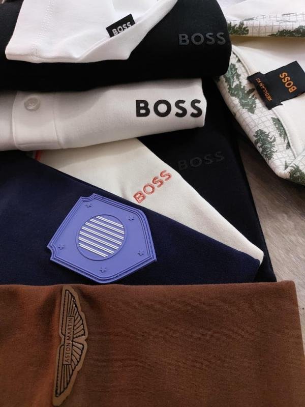 Boss Hug O Boss Blue Collar Neck Premium Polo T-shirt F3895-bu - Image 6