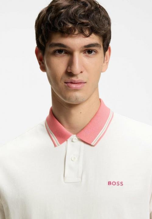 Boss Hug O Boss Cream Collar Neck Premium Polo T-shirt F3895-c1 - Image 8