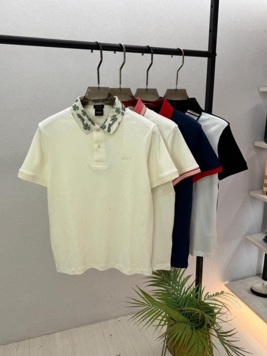 Boss Hug O Boss Cream Collar Neck Premium Polo T-shirt F3895-c1 - Image 5